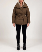 Belted Winter Puffer Jacket