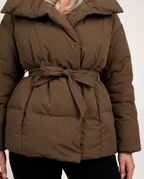 Belted Winter Puffer Jacket