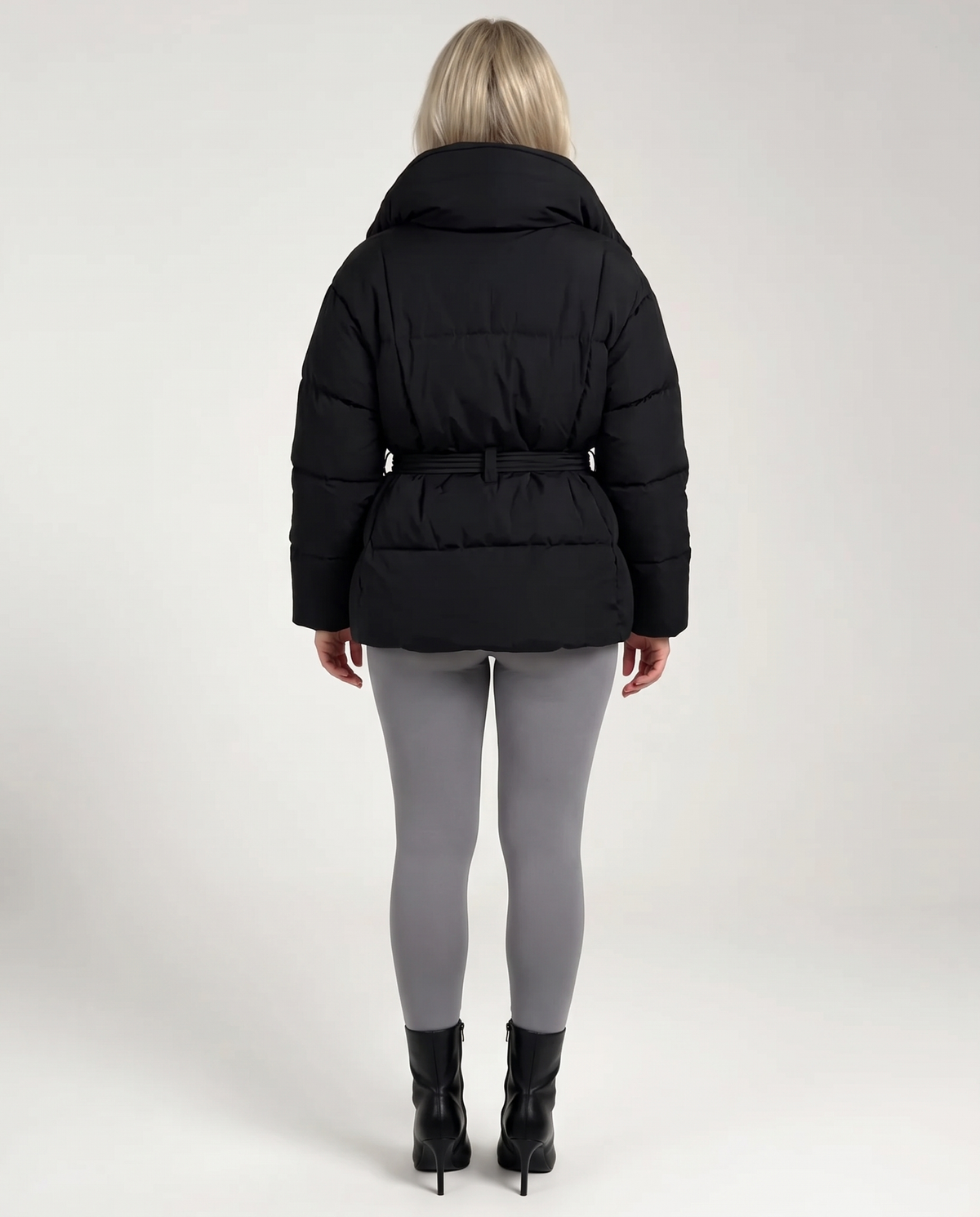 Belted Winter Puffer Jacket