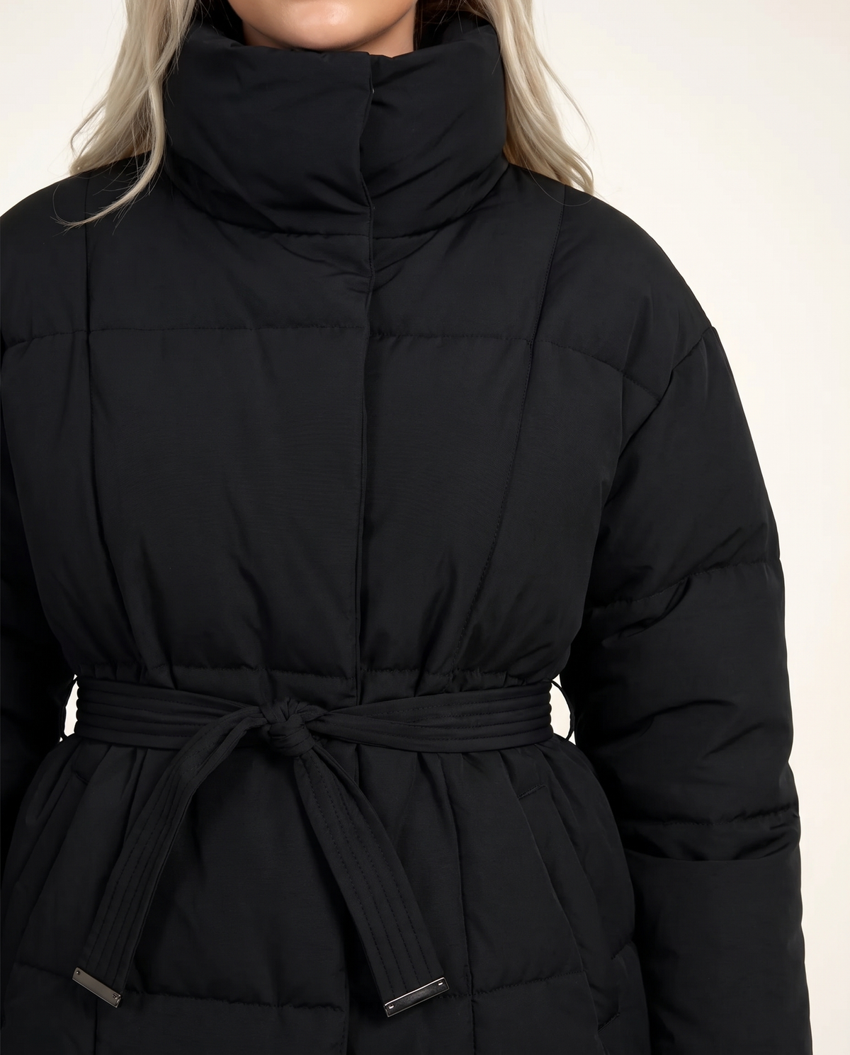 Belted Winter Puffer Jacket