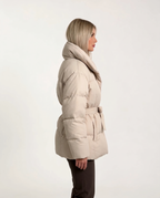 Belted Winter Puffer Jacket
