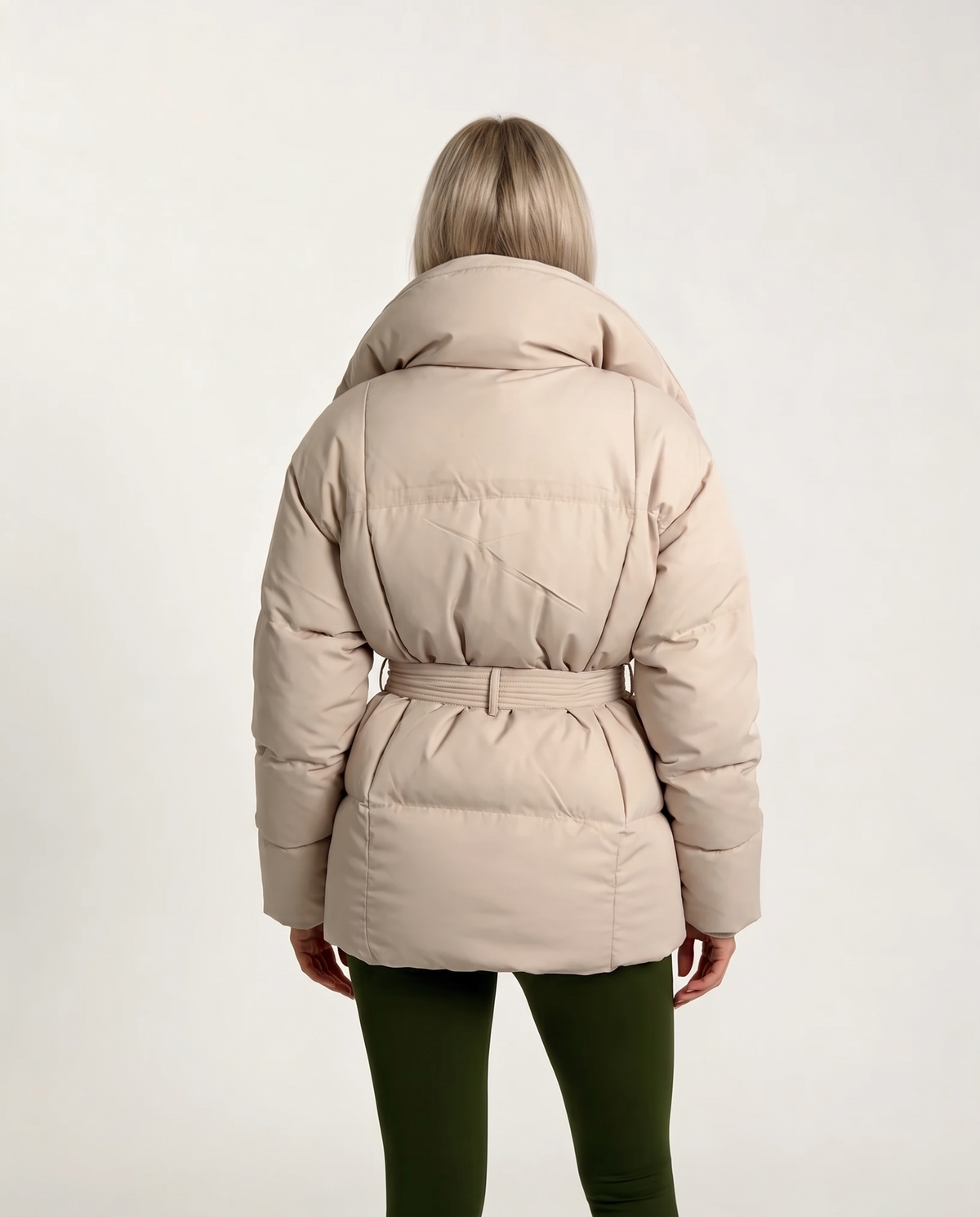 Belted Winter Puffer Jacket