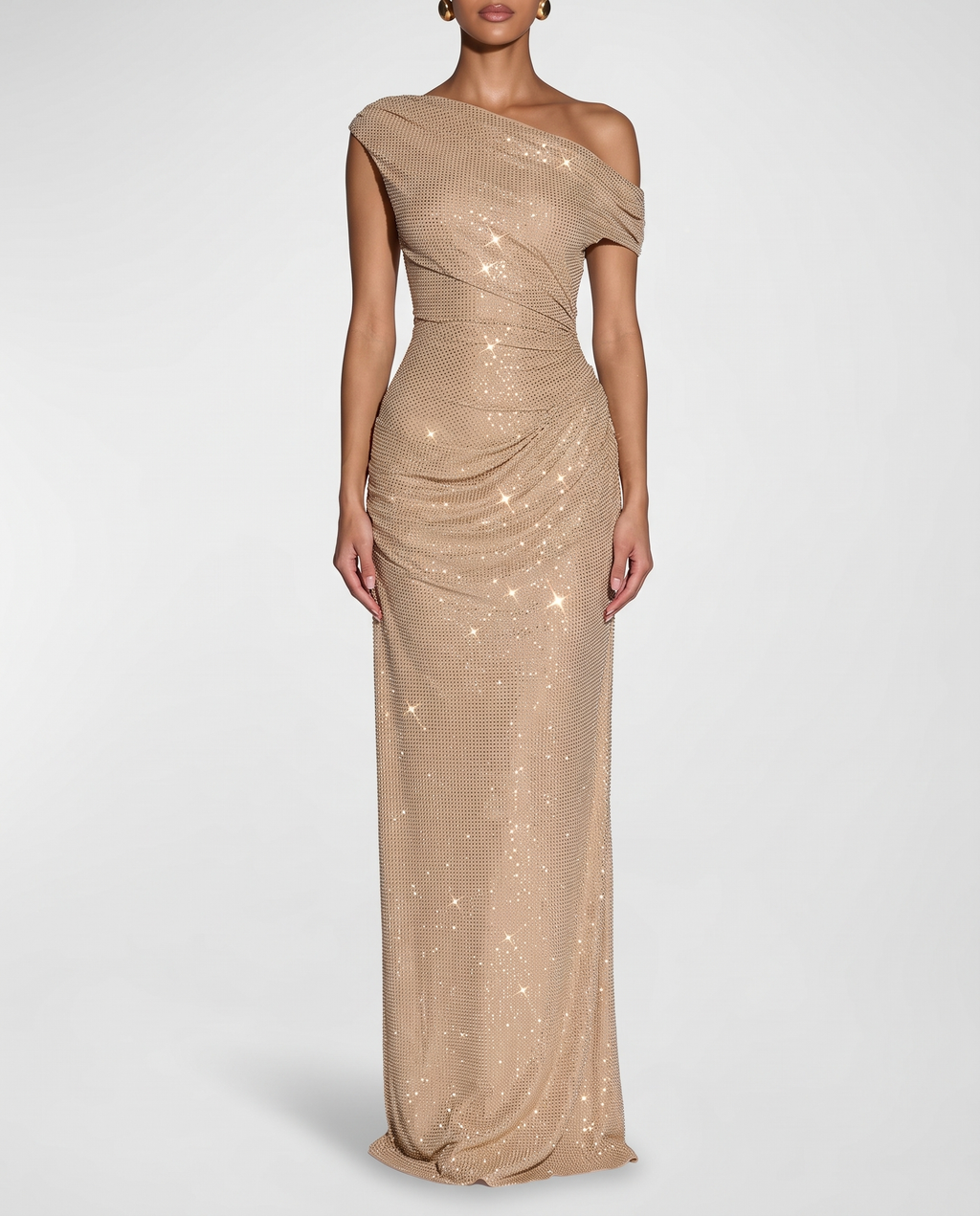 Glitter Maxi Dress - Gold
