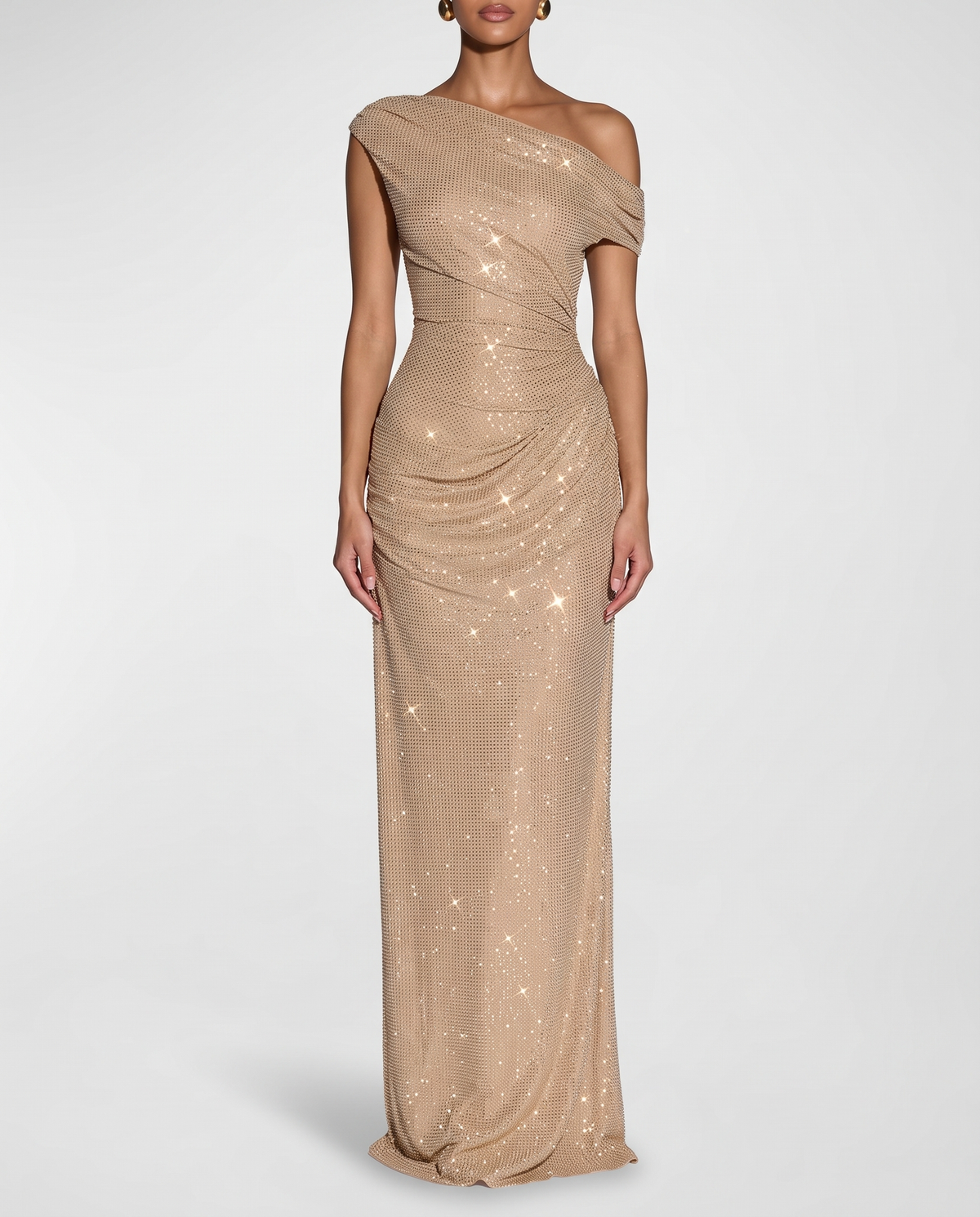 Glitter Maxi Dress - Gold