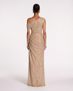 Glitter Maxi Dress - Gold