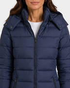 Long Hooded Puffer Jacket | Insulated Winter Coat