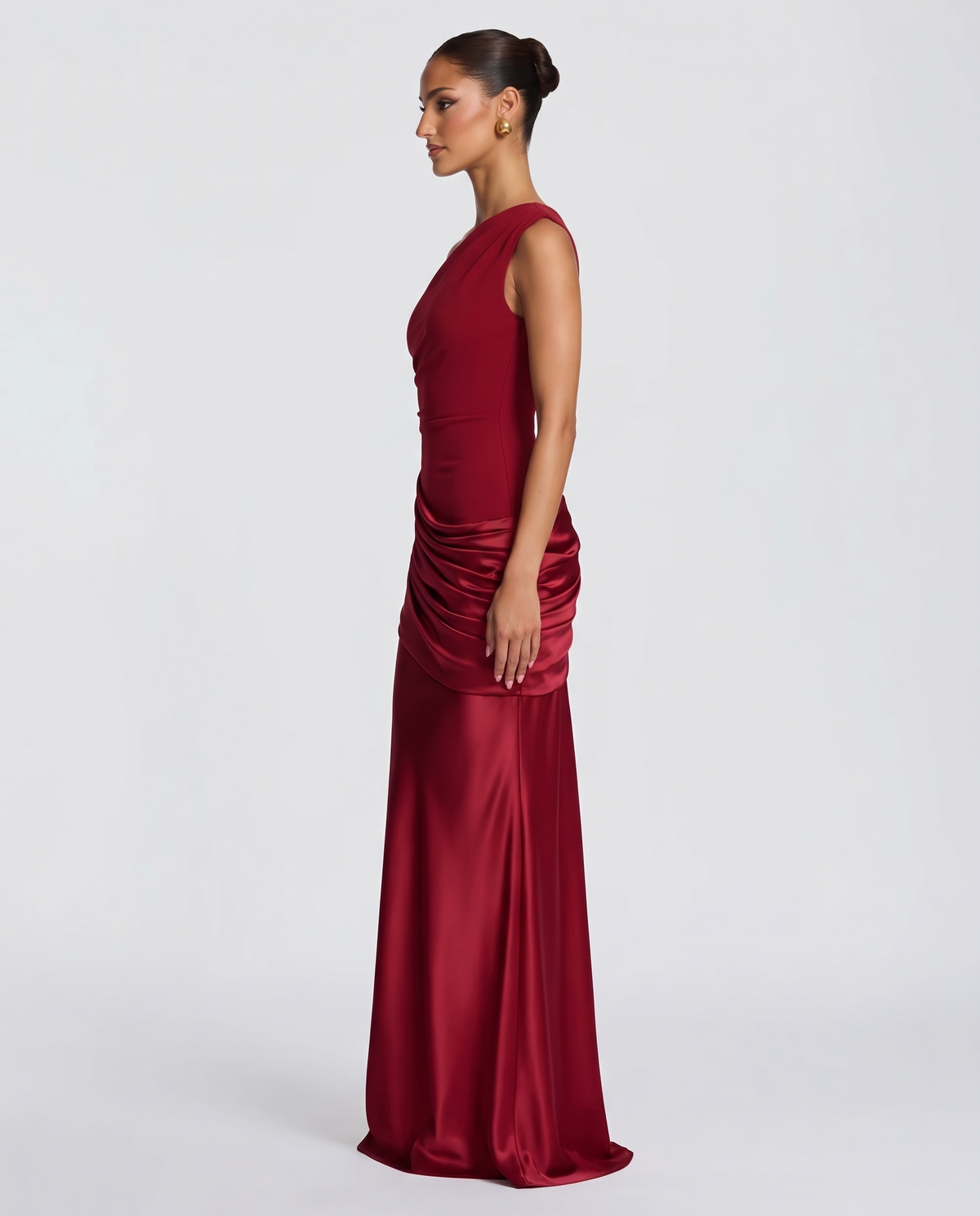 Maeve Christmas Maxi Dress - Deep Red