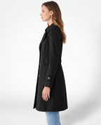 Slim-Fit Lightweight Classic Trench Coat with Lapel Collar