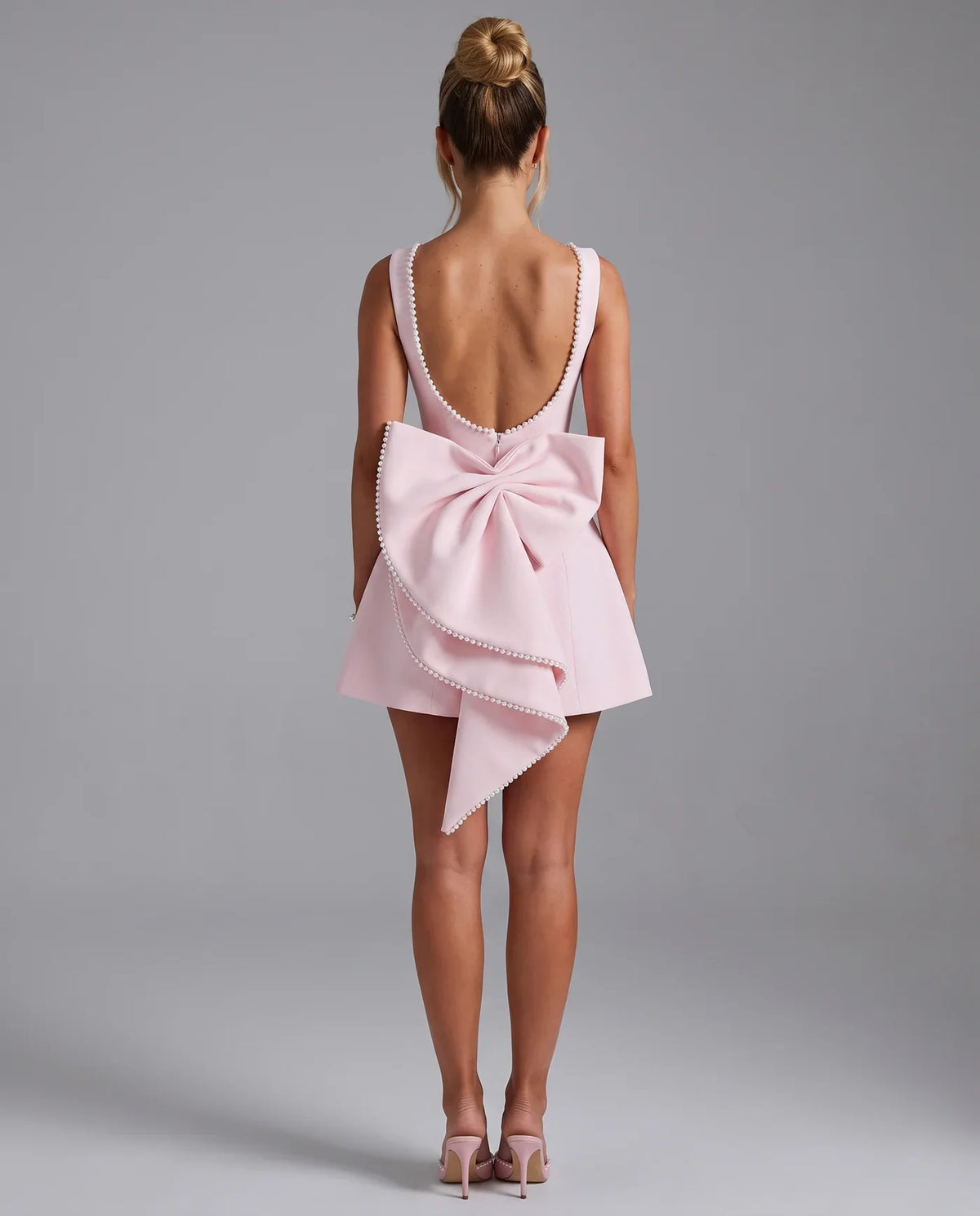Amélie Pearl Mini Dress Elegant Wedding Guest Dress