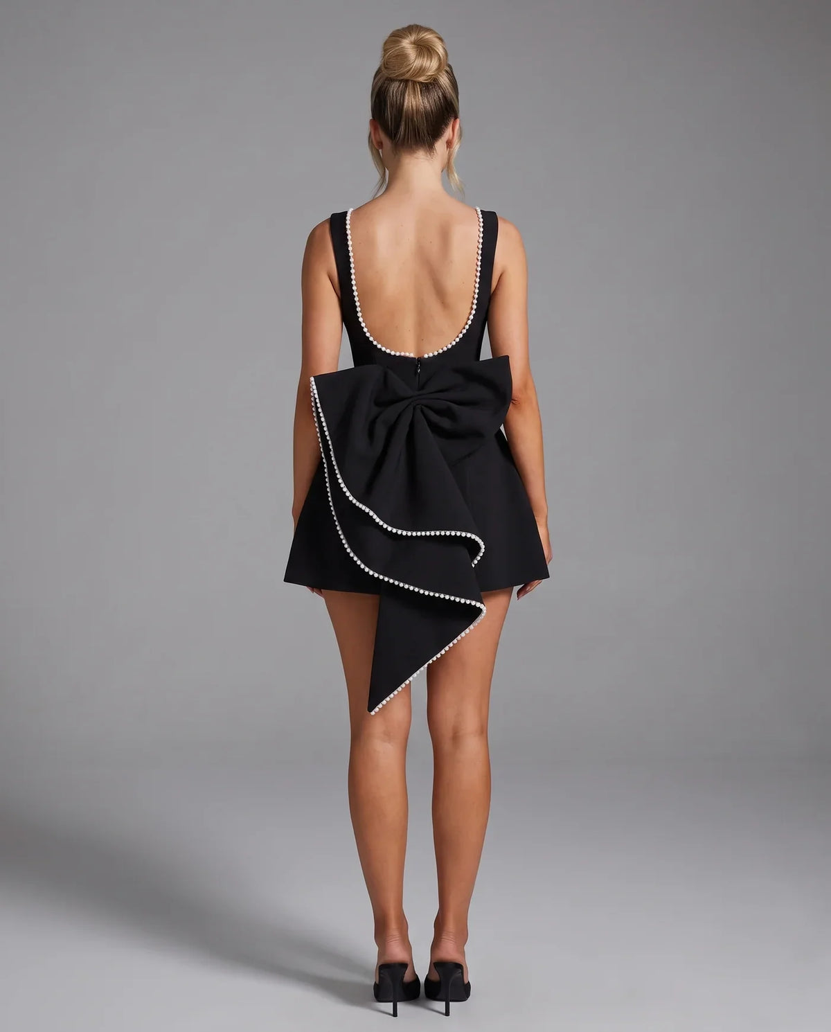 Amélie Pearl Mini Dress Elegant Wedding Guest Dress