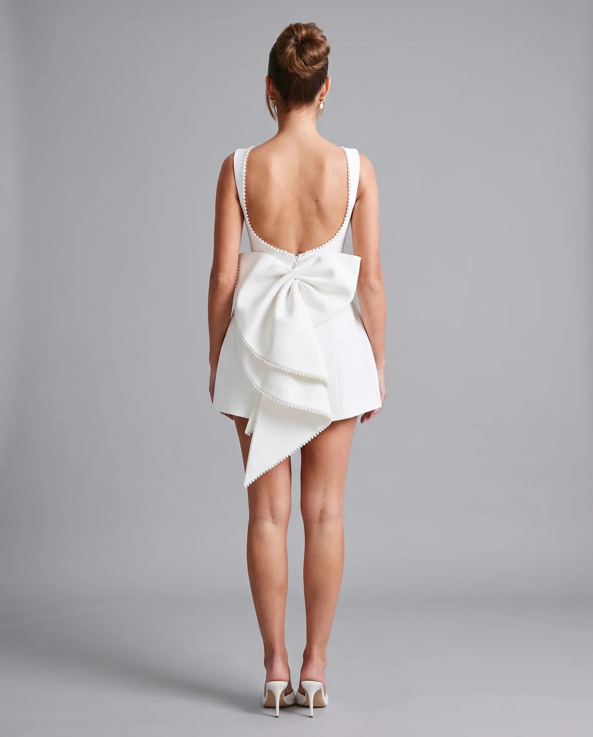 Amélie Pearl Mini Dress Elegant Wedding Guest Dress
