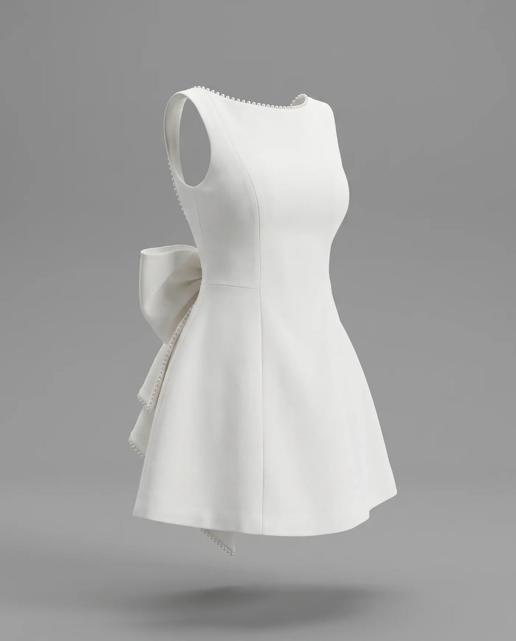 Amélie Pearl Mini Dress Elegant Wedding Guest Dress