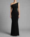 Black Twisted Asymmetric Maxi Dress