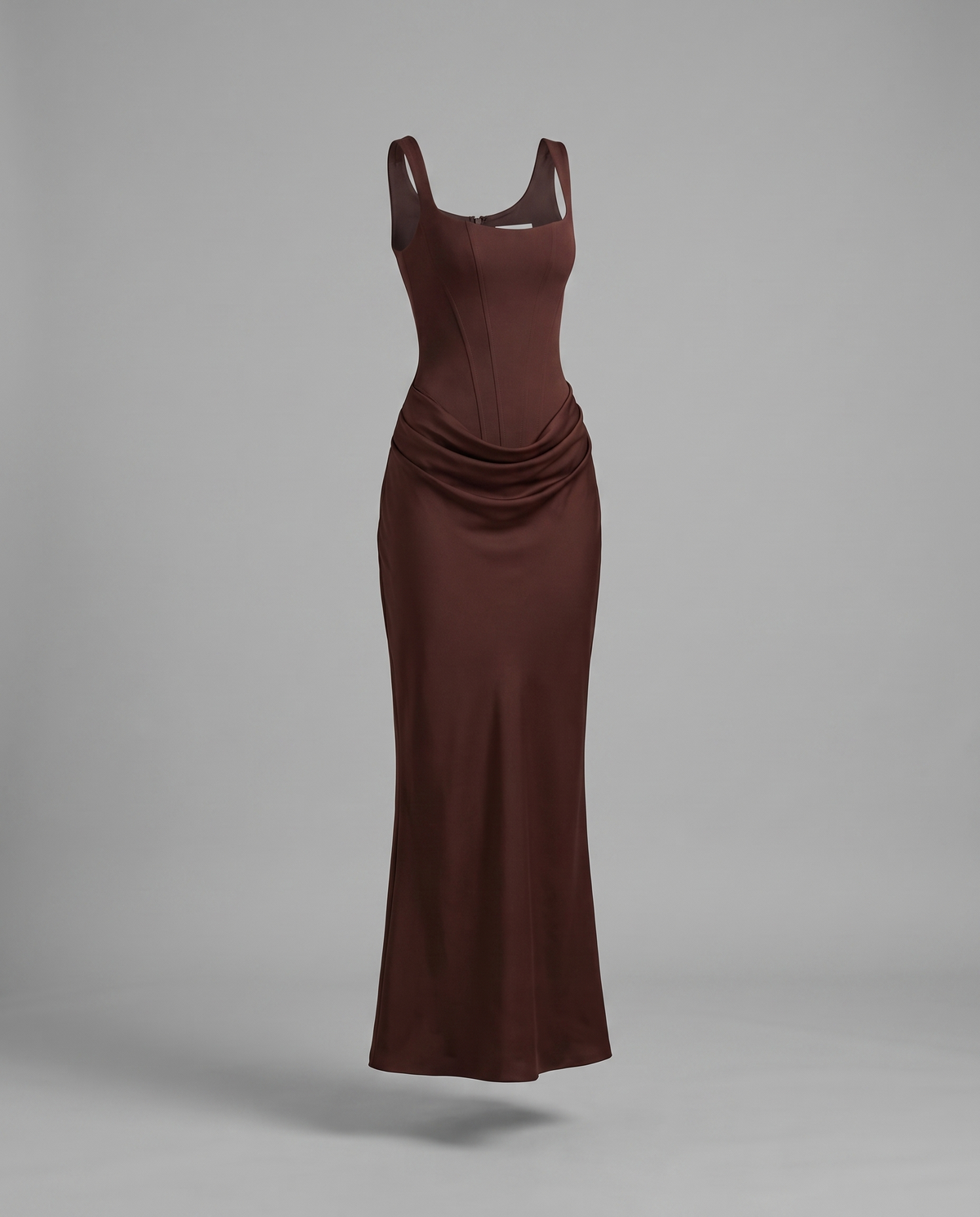 Corset Maxi Dress with Lace-Up Back