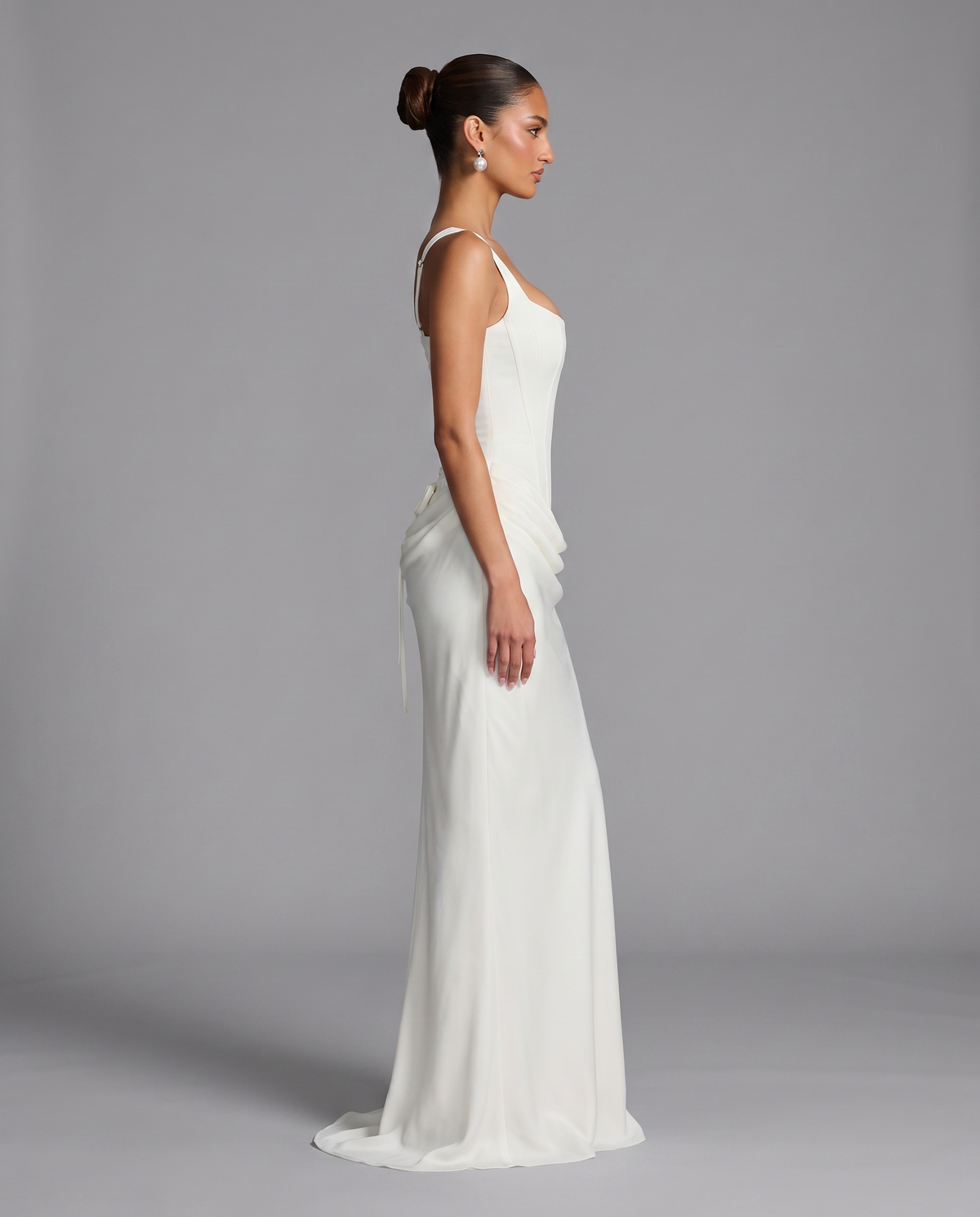Corset Maxi Dress with Lace-Up Back