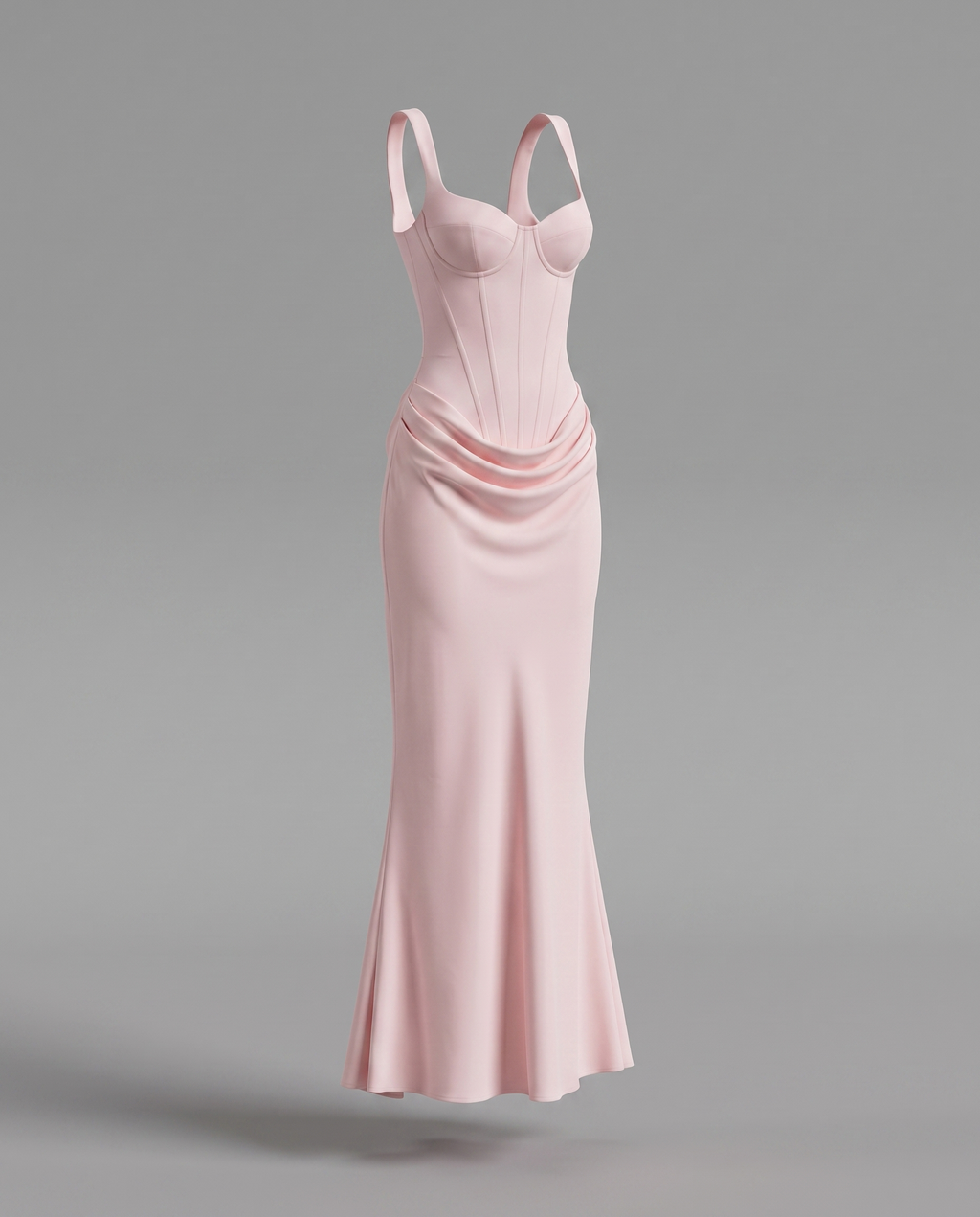 Corset Maxi Dress with Lace-Up Back