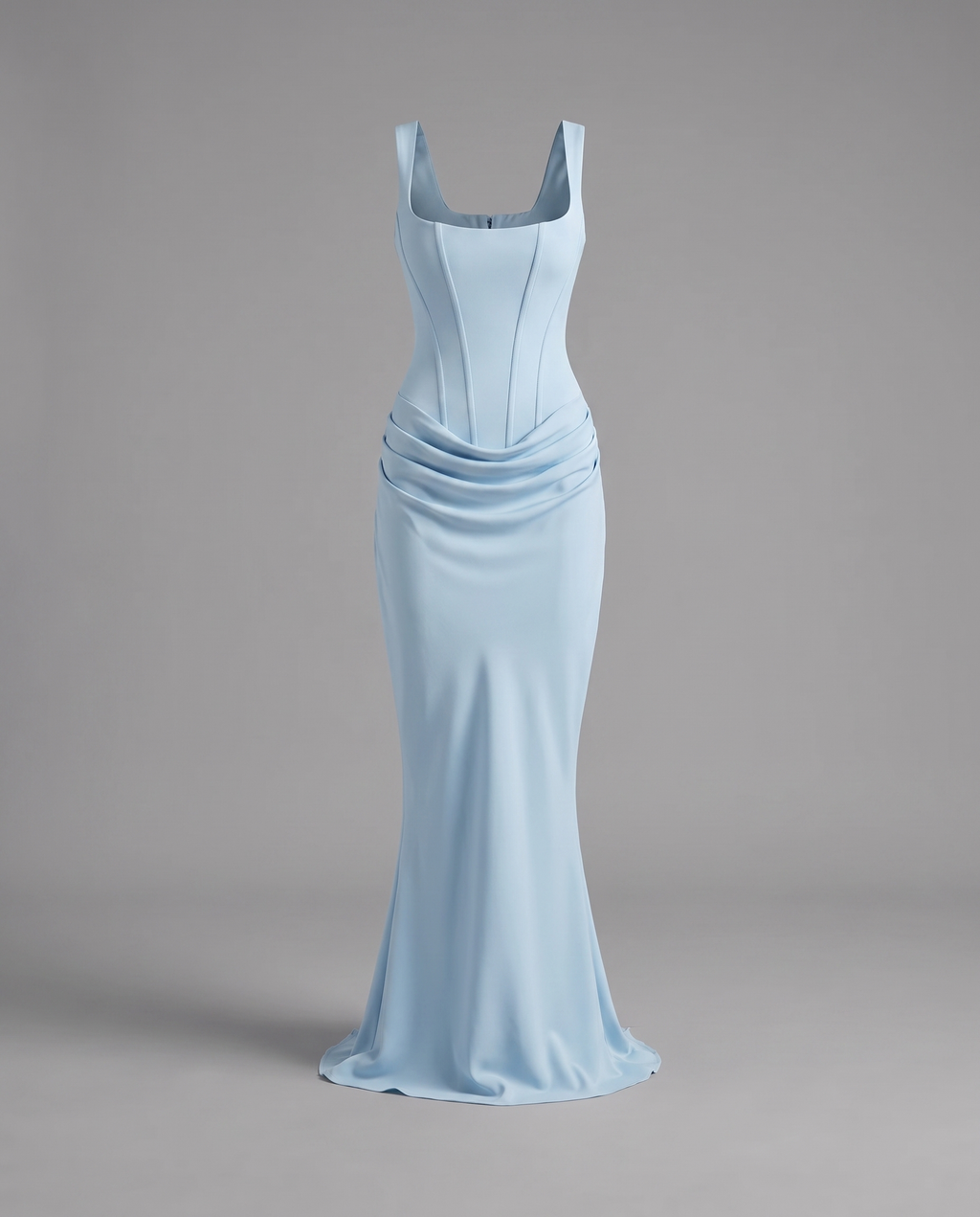 Corset Maxi Dress with Lace-Up Back