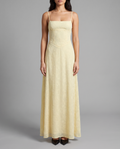 Riviera Bias-Cut Maxi Dress Butter Yellow