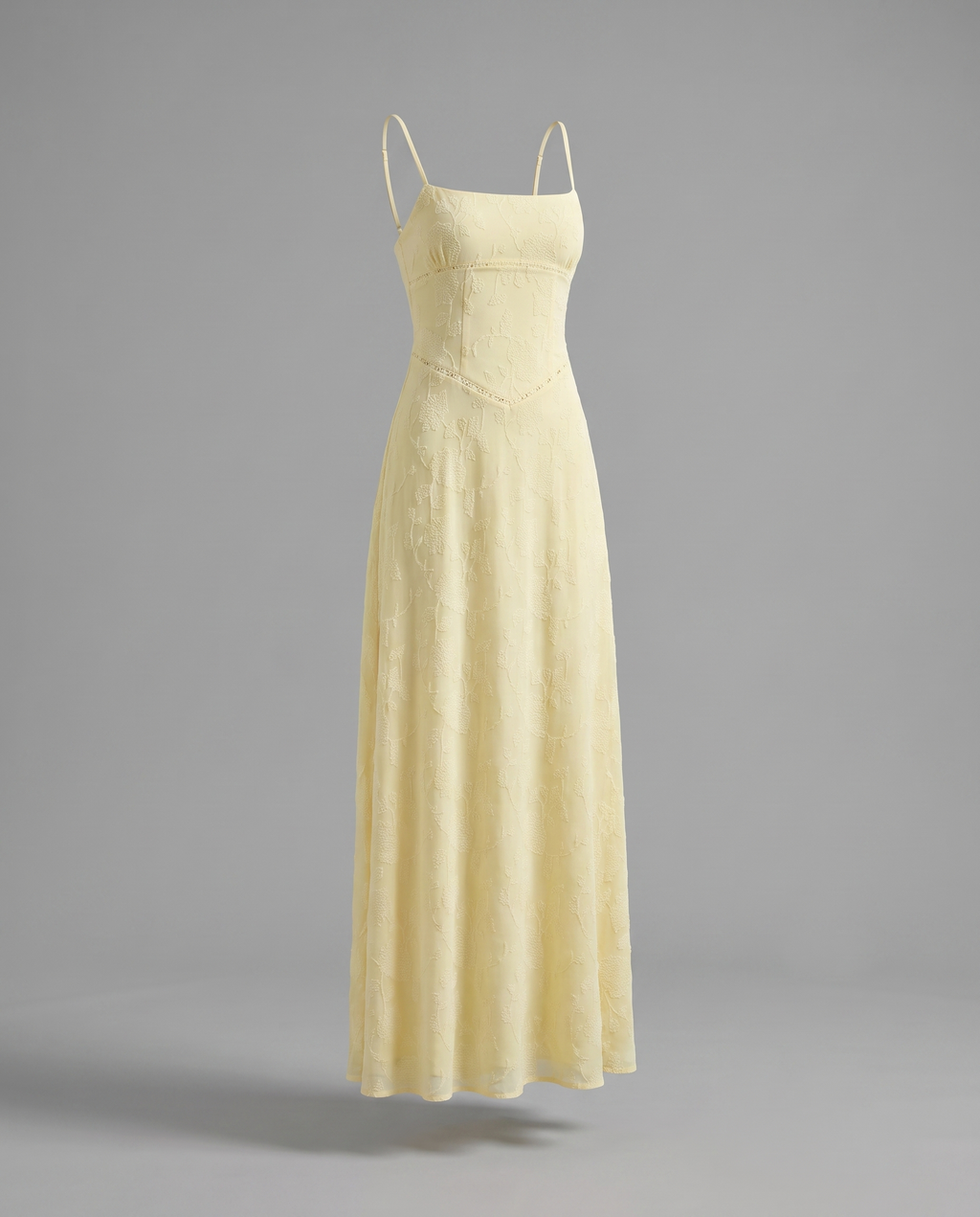 Riviera Bias-Cut Maxi Dress Butter Yellow