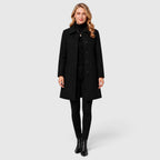 Women's Long Wool Winter Coat – Single Breasted Smart Jacket