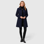 Women's Long Wool Winter Coat – Single Breasted Smart Jacket