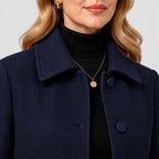 Women's Long Wool Winter Coat – Single Breasted Smart Jacket