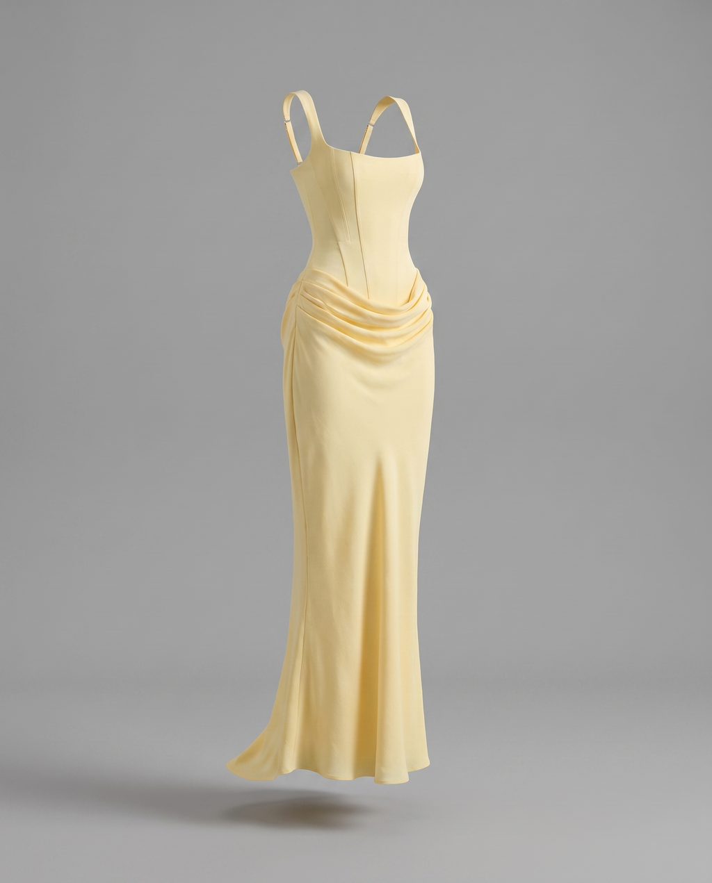Corset Maxi Dress with Lace-Up Back
